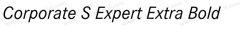 Corporate S Expert Extra Bold Italic OsF字体转换